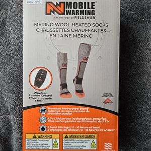 Mobile Warming Heated Merino Wool Socks XL Mens 10-14 / Womens 11-14
